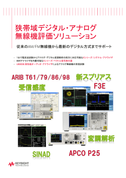 狭帯域デジタル・アナログ 無線機評価ソリューション