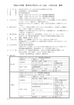 1年生県央大会予選 - 厚木市サッカー協会