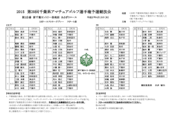 組合せ - 千葉県アマチュアゴルフ協会