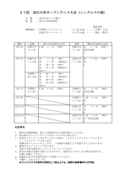 2015加古川市オープンテニス大会シングルスの