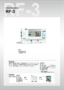 雨量記録監視装置RF-3 アメンボの製品カタログ