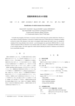 覚醒剤揮発性成分の調査