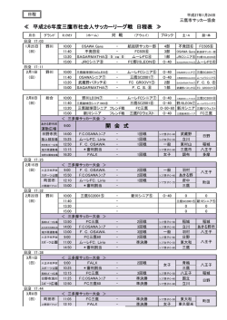 日程表 - 三鷹市サッカー協会