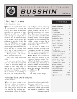 BUSSHIN MAY 2014 - the Buddhist Church of Oakland!