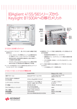 旧Aglient 4155/56シリーズから Keysight B1500Aへの移行メリット