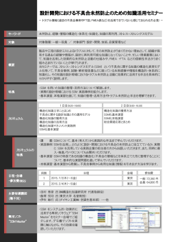 設計開発における不具合未然防止のための知識