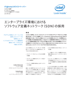 エンタープライズ環境における ソフトウェア定義ネットワーク