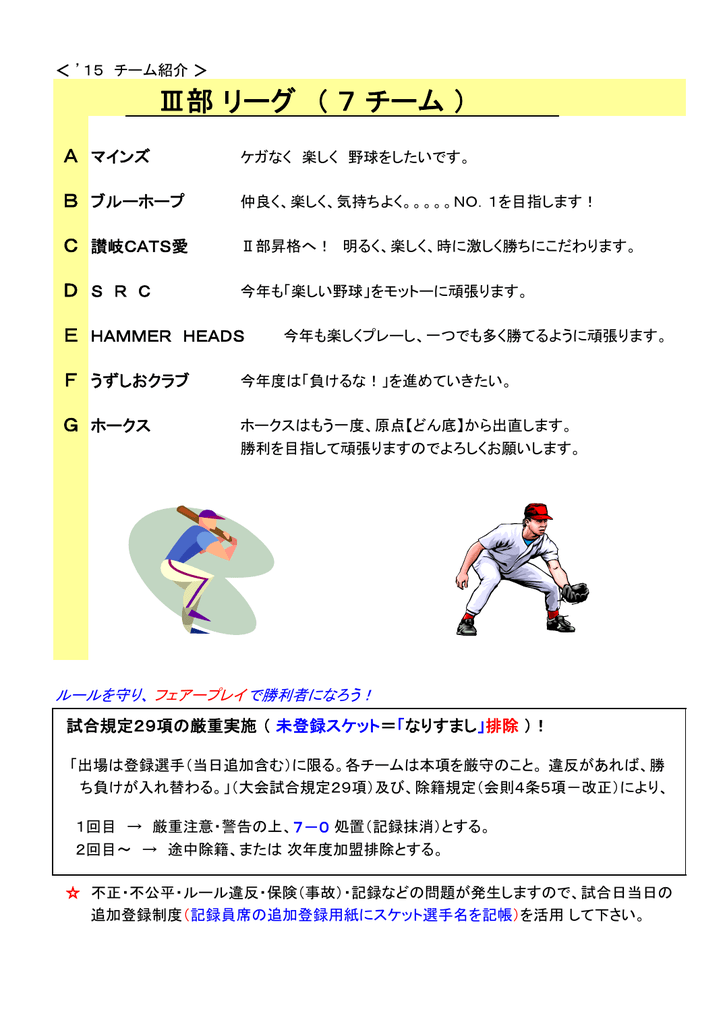 部 リーグ 7 チーム