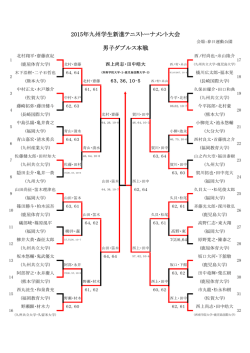 男子ダブルス本戦 2015年九州学生新進テニストーナメント大会