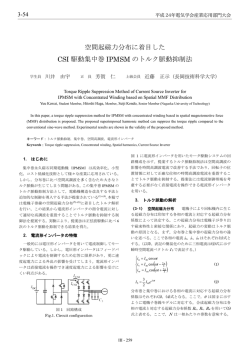 空間起磁力分布に着目した CSI 駆動集中巻