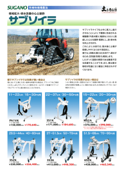 30&sim;50PS用 15&sim;22kW／20&sim;30PS用 29.5&sim;44kW／40&sim;60PS用