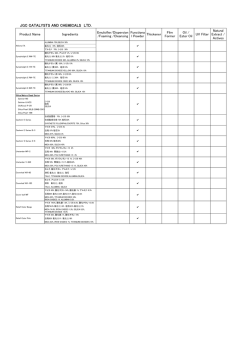 JGC CATALYSTS AND CHEMICALS LTD.