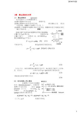 第2章 静止流体の力学
