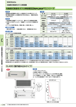 光触媒式腐食性ガス分解装置 ®CLシリーズ CL400（盤内組み込みタイプ）