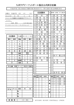 2日目記録 - 沖縄県ラグビーフットボール協会