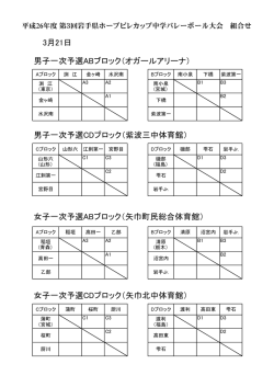 組合せ - 岩手県バレーボール協会