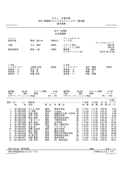 SAJ B級公認 2015 南関東ブロックチルドレンスキー選手権 菅平高原
