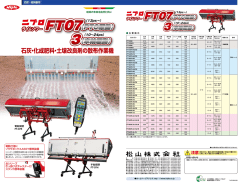 石灰・化成肥料・土壌改良剤の散布作業機