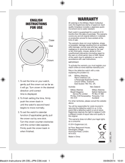 保証と注意事項 - Watches Warranty