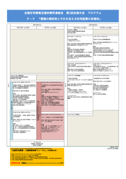 全国在宅療養支援診療所連絡会 第2回全国大会 プログラム テーマ