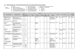 Scholarships by Local Governments and Local International