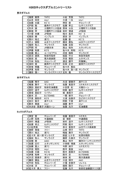 H26ヨネックスダブルエントリーリスト