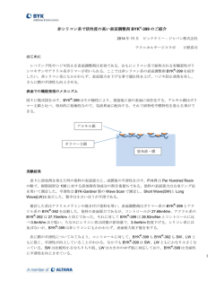 非シリコン系で活性度の高い表面調整剤 BYK®