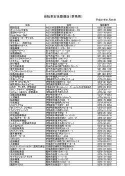 自転車安全整備店（群馬県）