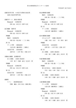 第 4 回新潟県化学インターハイ結果 平成 26 年 12 月 25 日 最優秀高等