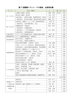 出席者名簿 [PDF/161KB]