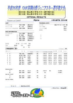男子 - 岡山県スキー連盟