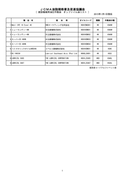 建設機械用油圧作動油オンファイル油リスト（PDFファイル）