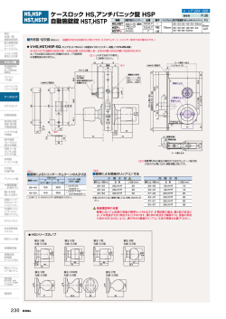 HS,HSP HST,HSTP ケースロック HS,アンチパニック錠 HSP 自動施錠