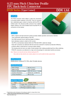 0.25 mm Pitch Ultra-low Profile FPC Back