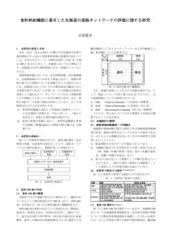 食料供給機能に着目した北海道の道路ネットワークの評価に関する研究