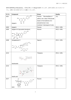SIｻｲｴﾝｽ株式会社 Flavone Saponin,Terpene Iridoid