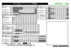 RS TAICHI ブーツ・シューズ在庫表
