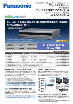 ネットワークディスクレコーダー WJ-NV250シリーズ チラシPDF (798KB)