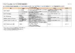 HULFT8利用時の各製品の機能制限