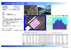 土地付き分譲型太陽光発電 茨城県行方市行方 33．15kw