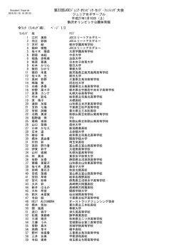 第22回JOCｼﾞｭﾆｱ・ｵﾘﾝﾋﾟｯｸ・ｶｯﾌﾟ・ﾌｪﾝｼﾝｸﾞ大会