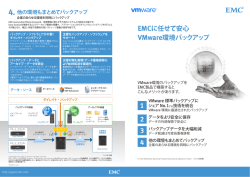 EMCに任せて安心 VMware環境バックアップ