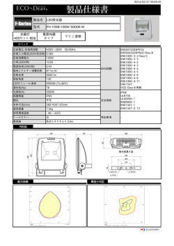 製品名 LED投光器 型式 FH-109B-100W-5000K