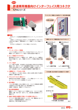 鉄道車両機器向けインターフェイス用コネクタ
