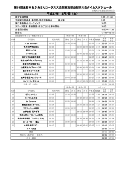 第38回全日本おかあさんコーラス大会関東支部山梨県大会タイム