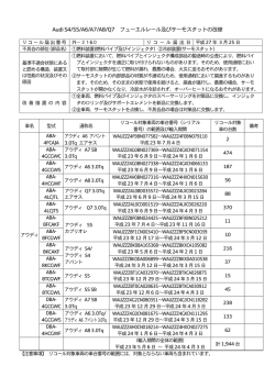 Audi S4/S5/A6/A7/A8/Q7 フューエルレール及びサーモスタットの改修;pdf