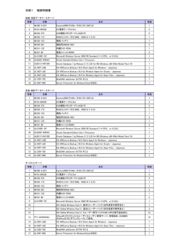 別紙1 機器明細書