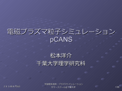 電磁プラズマ粒子シミュレーション pCANS