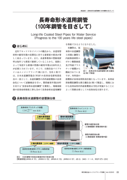 長寿命形水道用鋼管 - 新日鉄住金エンジニアリング株式会社