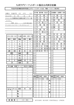 1日目記録 - 沖縄県ラグビーフットボール協会